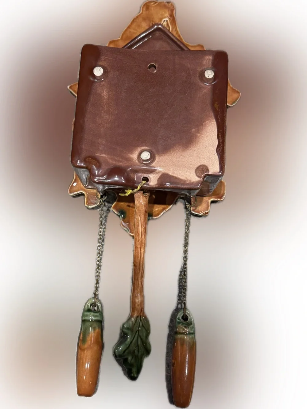 50’s California Pottery Ceramic Cuckoo Clock Wall Pocket Planter.